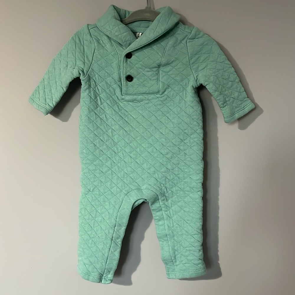 Janie and Jack Quilted Shawl One piece - Baby Boy size 3-6 months